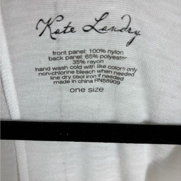 Kate Laundry Kimono Laced Coverup Tunic Cream White - Picture 4 of 6